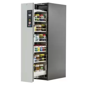 Type 90 Safety Storage Cabinet V-MOVE-90 Model V90.196.045.VDAC:0013 in Light Grey RAL 7035 with 5X Tray Shelf (Standard) (Sheet Steel)