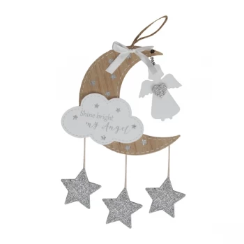 Thoughts of You Hanging Moon Plaque - Shine Bright My Angel