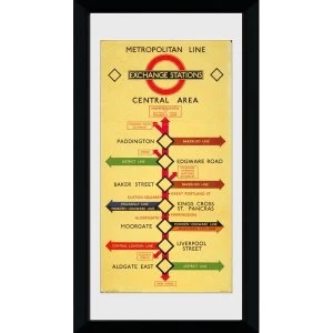 Transport For London Exchange Stations Framed Collector Print