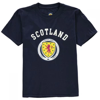 Source Lab Scotland Crest T Shirt Junior Boys - Navy