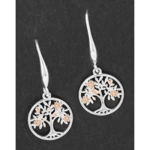 Blossom Tree of Life Two Tone Earrings