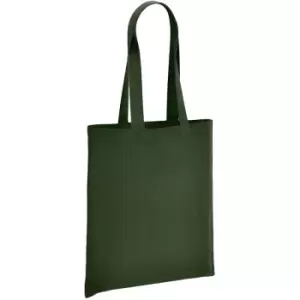 Brand Lab - Organic Cotton Long Handle Shopper Bag (One Size) (Forest Green)