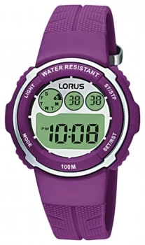 Lorus Ladies Purple Resin Strap Watch