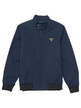 Barbour Boys Crested Royston Casual Jacket - Navy, Size Age: 10-11 Years