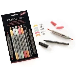Copic Ciao 5 + 1 Marker Pen Set with a Copic Multiliner Pastels Set of 6