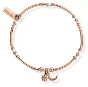 ChloBo Rose And Silver Dainty Moon And Sun Bracelet Jewellery