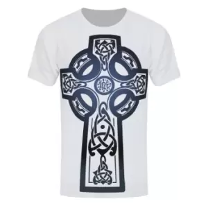 Unorthodox Collective Mens Celtic Cross Sub T-Shirt (Large) (White)