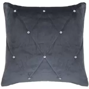 Riva Home Diamante Cushion Cover (45x45cm) (Pewter) - Pewter
