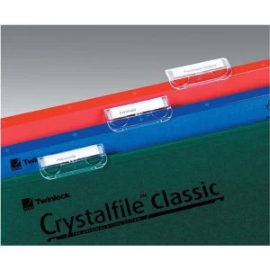 Rexel Crystalfile Clear Plastic Tabs Pack 50 for Suspension Files
