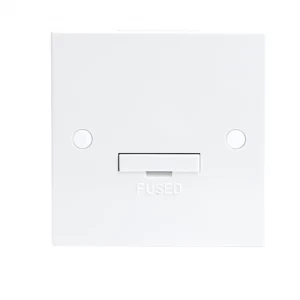KnightsBridge 13A White Connection Unit Fused and Flex Outlet Electric Wall Plate
