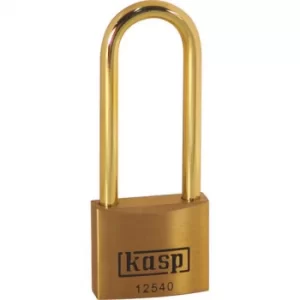 Kasp 125 Series Premium Brass Padlock Brass Shackle 40mm Extra Long