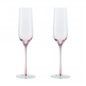 Denby Colours Champagne Flutes (Pink) Set of 2