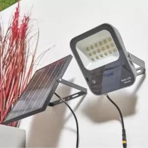 Zink DENBY 1100lm LED Solar Floodlight Grey