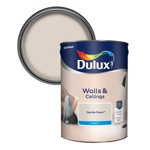 Dulux Walls & Ceilings Gentle Fawn Matt Emulsion Paint 5L