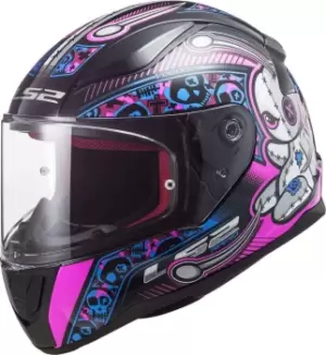 LS2 FF353 Rapid Mini Voodoo Kids Helmet, black-pink, Size S, black-pink, Size S