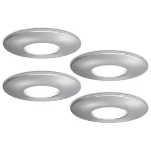 4LITE IP20 GU10 Fire-Rated Downlight - Chrome, Pack of 4