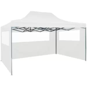 Foldable Patry Tent with 3 Sidewalls 3x4.5 m White Vidaxl White
