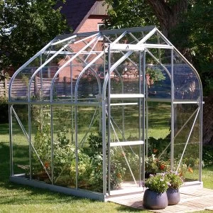 Vitavia Orion 6' x 6' Aluminium Greenhouse with FREE Base - Toughened Glass
