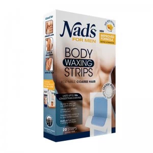 Nad's For Men Hair Removal Body Waxing Strips 20 Strips