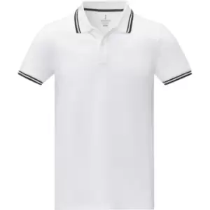 Elevate Mens Amarago Short-Sleeved Polo Shirt (L) (White)
