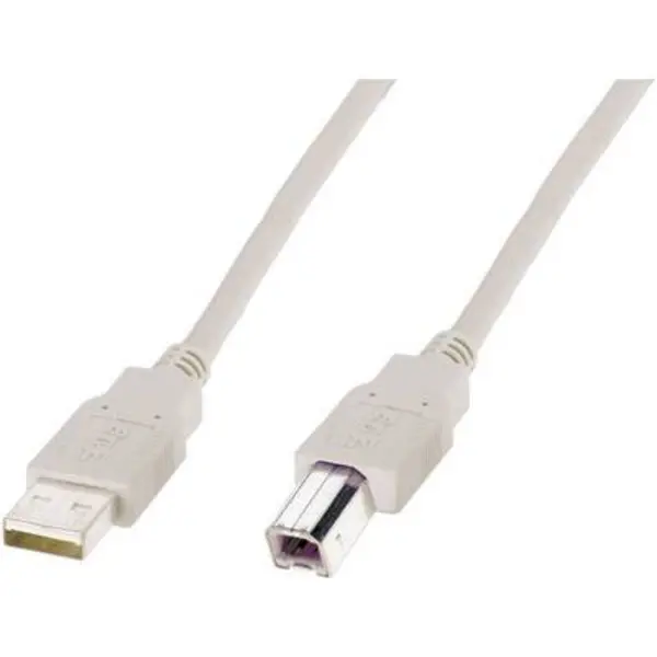 Digitus USB cable USB 2.0 USB-A plug, USB-B plug 5m Beige AK-300105-050-E AK-300105-050-E