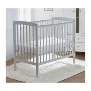 Kinder Valley - Sydney Grey Compact Cot with Kinder Flow Mattress & Removable Washable Water Resistant Cover Space Saver Cot
