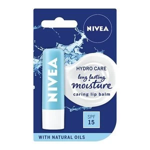 NIVEA Lip Balm, Hydro Care with SPF 15, 4.8g