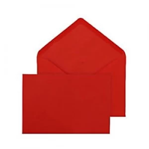 Purely Invitation Coloured Envelopes C5 Gummed 162 x 229mm Plain 100 gsm Red Pack of 500