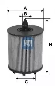UFI 25.024.00 Oil Filter Oil Cartridge