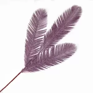 Christmas Sparkle Feather Branch Glittered Decoration Stem Pick XL in Violet TJ Hughes