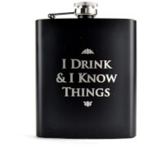 Game Of Thrones Hip Flask (I Drink And Know Things)