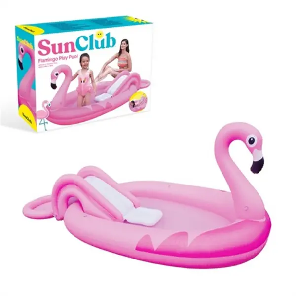 SunClub 2m Flamingo Play Pool with Water Spray