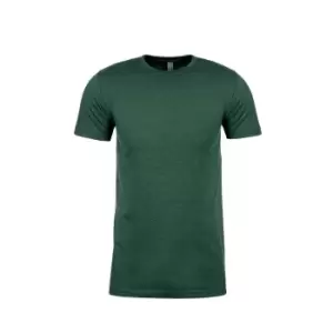 Next Level Adults Unisex Suede Feel Crew Neck T-Shirt (S) (Heather Forest Green)