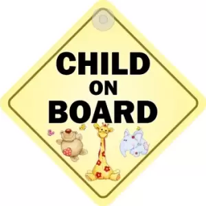 Suction Cup Diamond Window Sign - Child on board- CASTLE PROMOTIONS- DH70