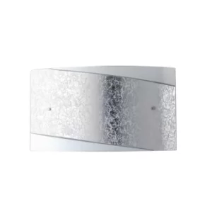 PARIS 4 Light Flush Wall Light Silver 45x25cm