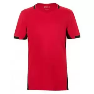 SOLS Childrens/Kids Classico Contrast Short Sleeve Football T-Shirt (8 Years) (Red/Black)