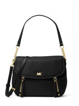 Michael Kors Evie medium shoulder flap bag Black