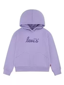 Levis Girls Poster Logo Hoodie - Purple Rose, Light Purple, Size Age: 12 Years, Women