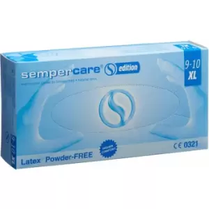 G823781739 Edition Latex Powder Free Gloves-White- XLarge-Box Of 90 - Sempercare
