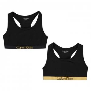 Calvin Klein 2 Pack Gold Bralets - Black/Gold BEH