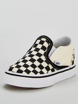 Vans Classic Checkerboard Slip-on Plimsolls - Black/White, Size 9