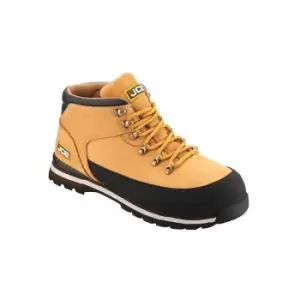 3CX Safety Hiker Waterproof Work Boots Tan Honey Wider Fitting - Size 8 - JCB