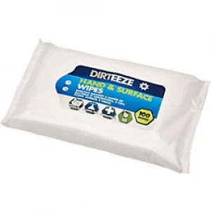 Dirteeze Hand and Surface Wipes Flowpack 100 Sheets