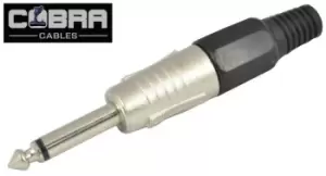 "Jack Plug Metal Mono 6.35mm-1/4" With Strong Cable Grip"