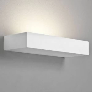 1 Light Indoor Wall Uplighter White, Plaster, E14