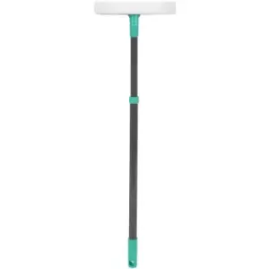 JVL - Rubber Squeegee Sponge Window Cleaner with Extendable Pole, Turquoise