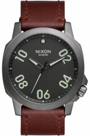 Mens Nixon The Ranger 45 Leather Watch A466-1099
