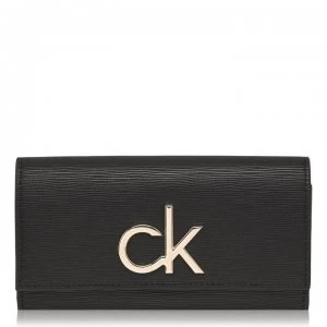 Calvin Klein Re Lock Flap Over Purse - BLACK BAX