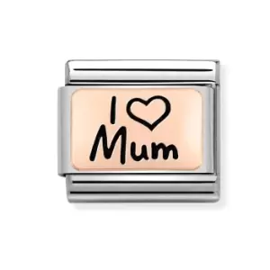 Nomination Classic Rose Gold I Love Mum Charm