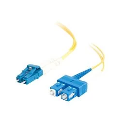 C2G 2m LC-SC 9/125 OS1 Duplex Singlemode PVC Fibre Optic Cable (LSZH) - Yellow